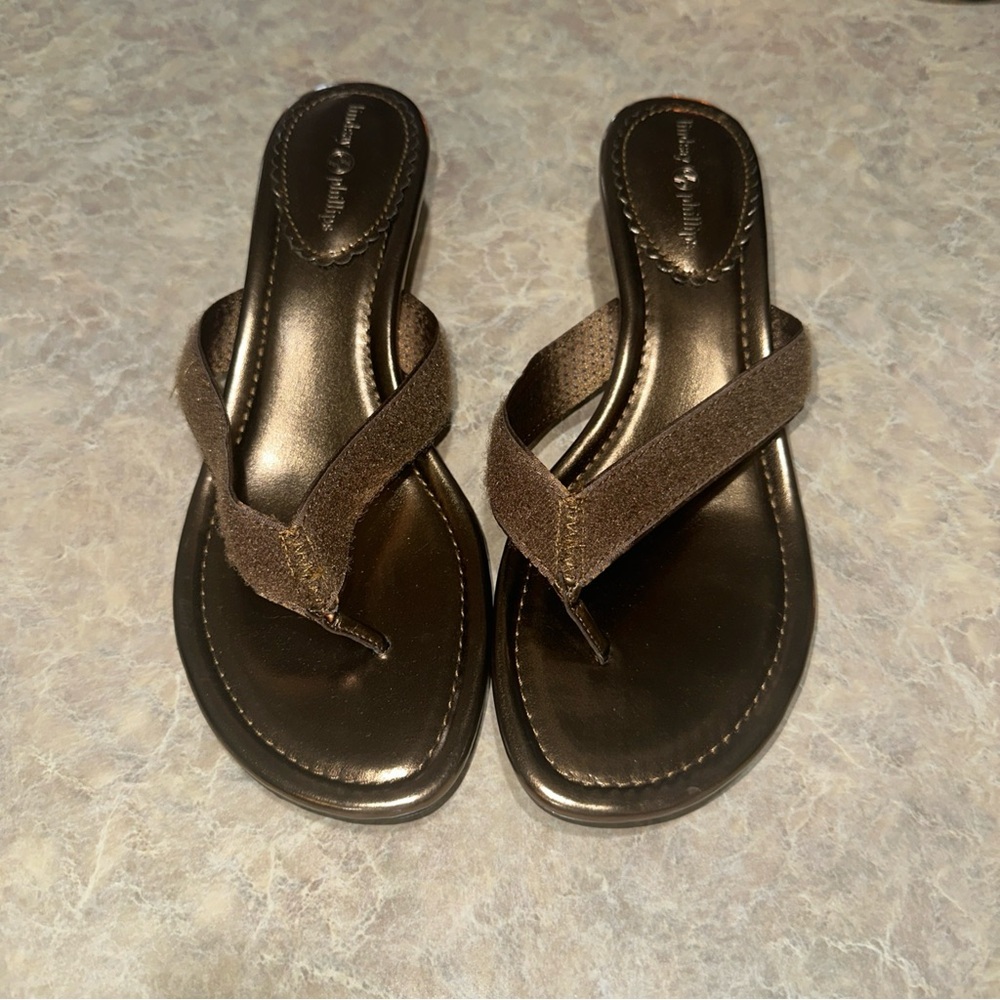 Lindsay Phillips Bronze Sandals SwitchFlops Size 9